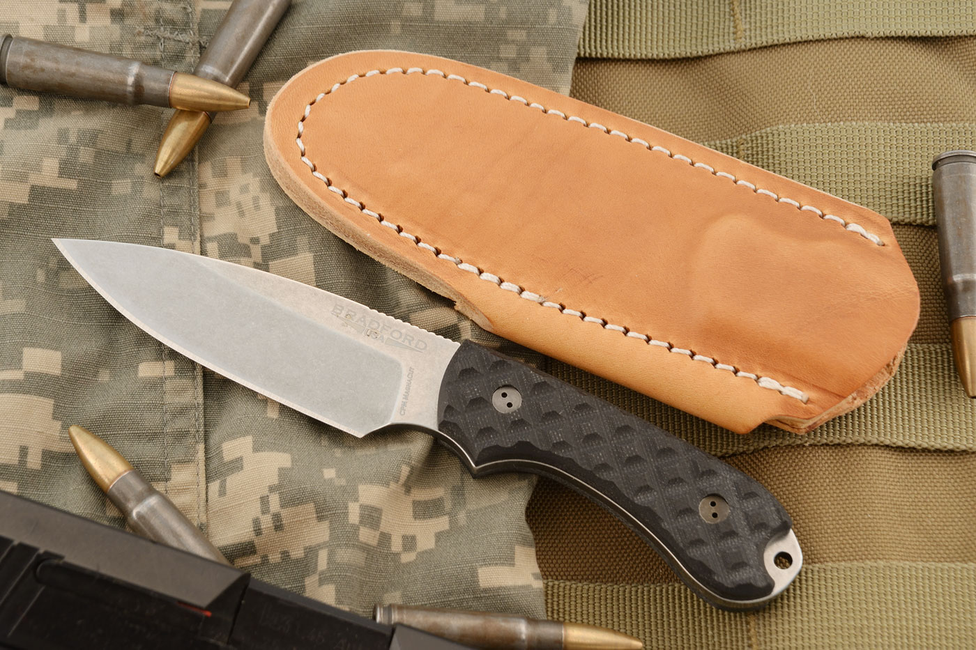 Guardian 3 - Black G-10, Stonewash Blade, Sabre Grind - CPM-MagnaCut