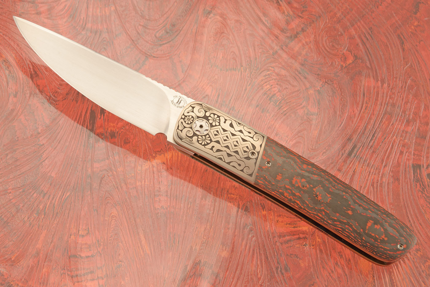 HI-05 Engraved Front Flipper with Lava Flow FatCarbon (Ceramic IKBS)