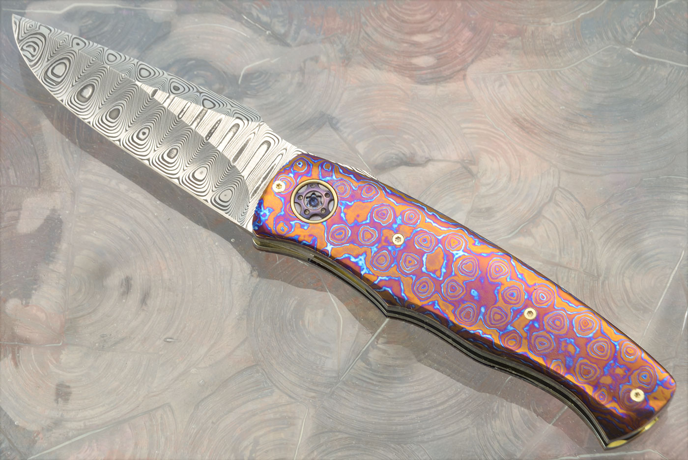 LL-FF Front Flipper with Damasteel and Timascus (Ceramic IKBS)