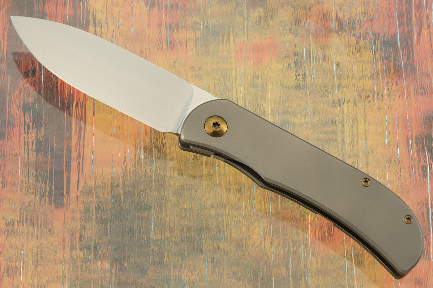 LEXK SFL Frame Lock Front Flipper - Satin Finish, Drop Point - ELMAX
