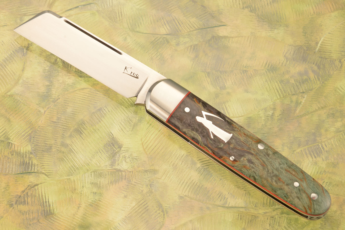 Sleeveboard Slipjoint with Masur Birch - RWL-34 Stainless