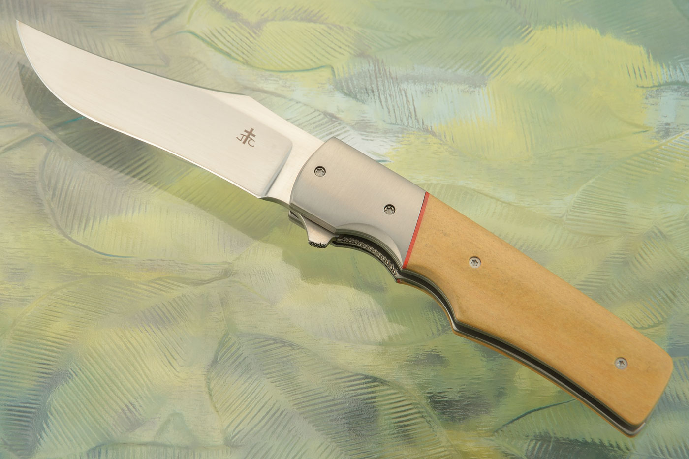Model 3 Flipper with Linen Micarta and Titanium (IKBS) - S35VN
