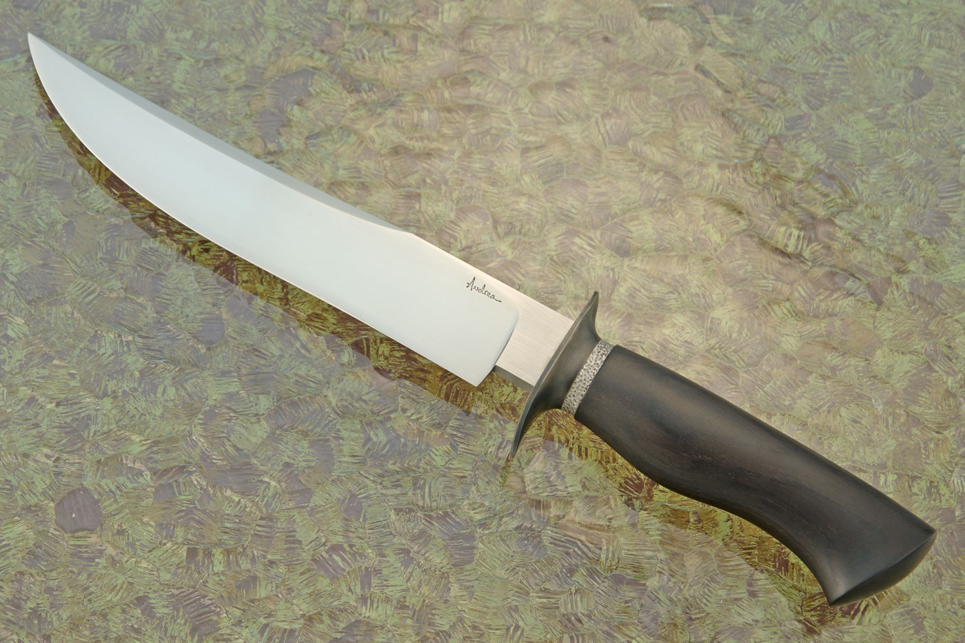 Clip Point Bowie with African Blackwood - <i>Journeyman Smith Test Knife</i>