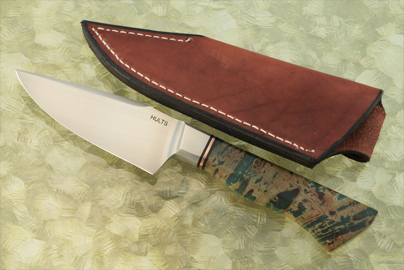 Integral Skinner with Box Elder Burl<br><i>Journeyman Smith Test Knife</i>