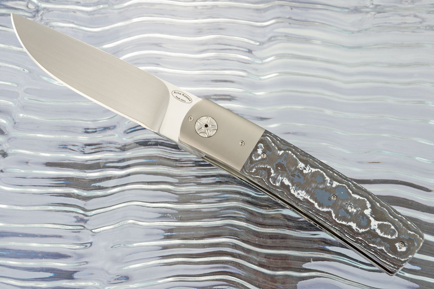Front Flipper with White Storm FatCarbon and Titanium (IKBS) - M390