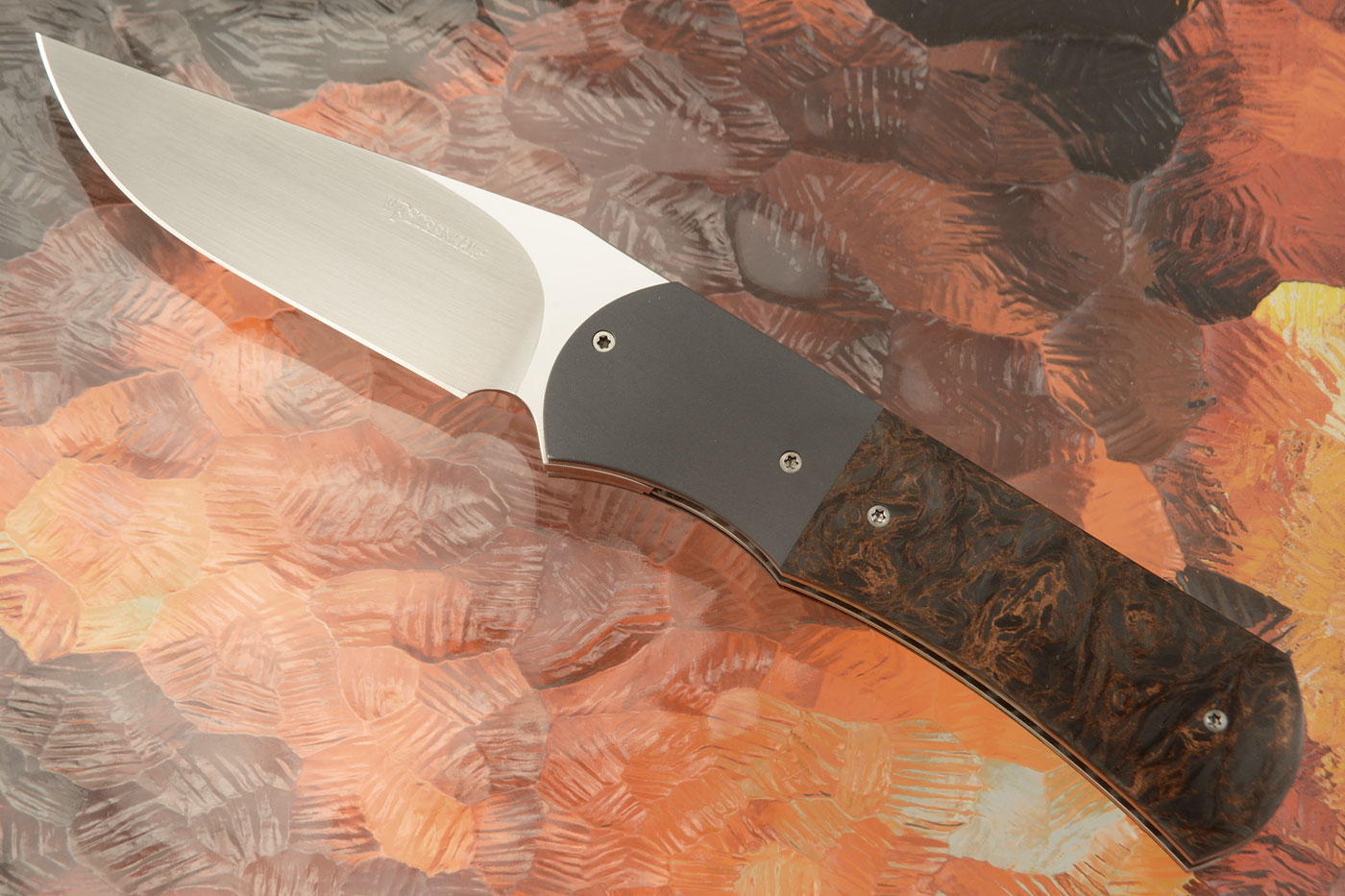 Tarpon Front Flipper with Copper Dark Matter FatCarbon and Zirconium (IKBS) - M390