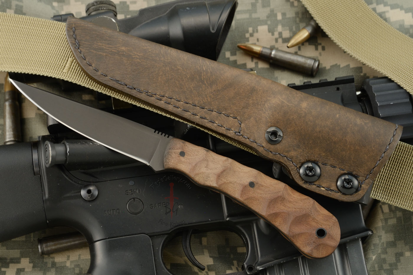 Operator with Sculpted Walnut