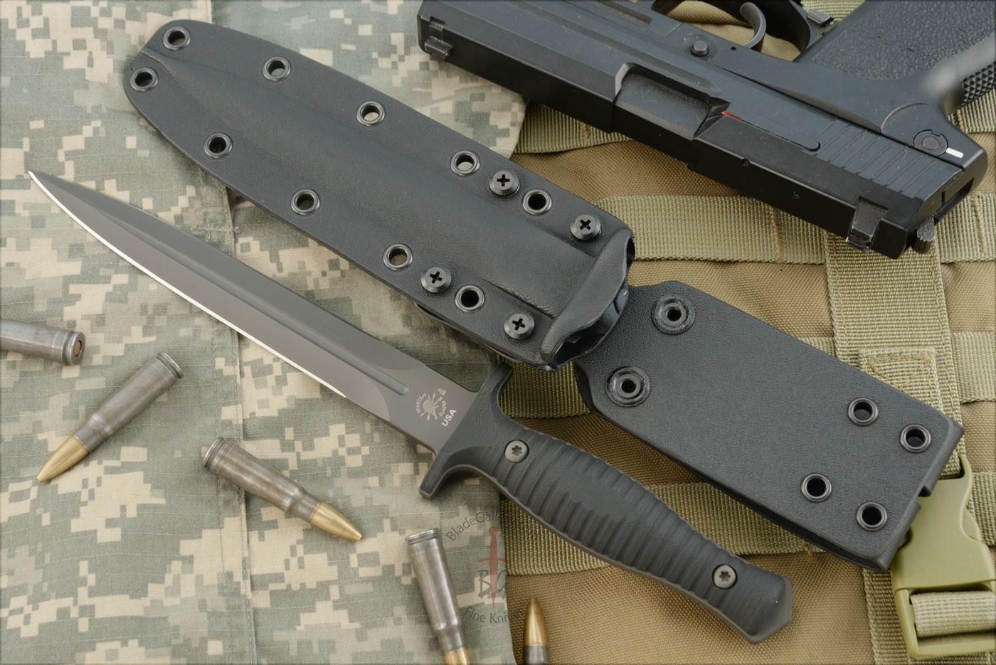 Spartan-George V-14 Dagger - Black Blade with Black G10 - MagnaCut