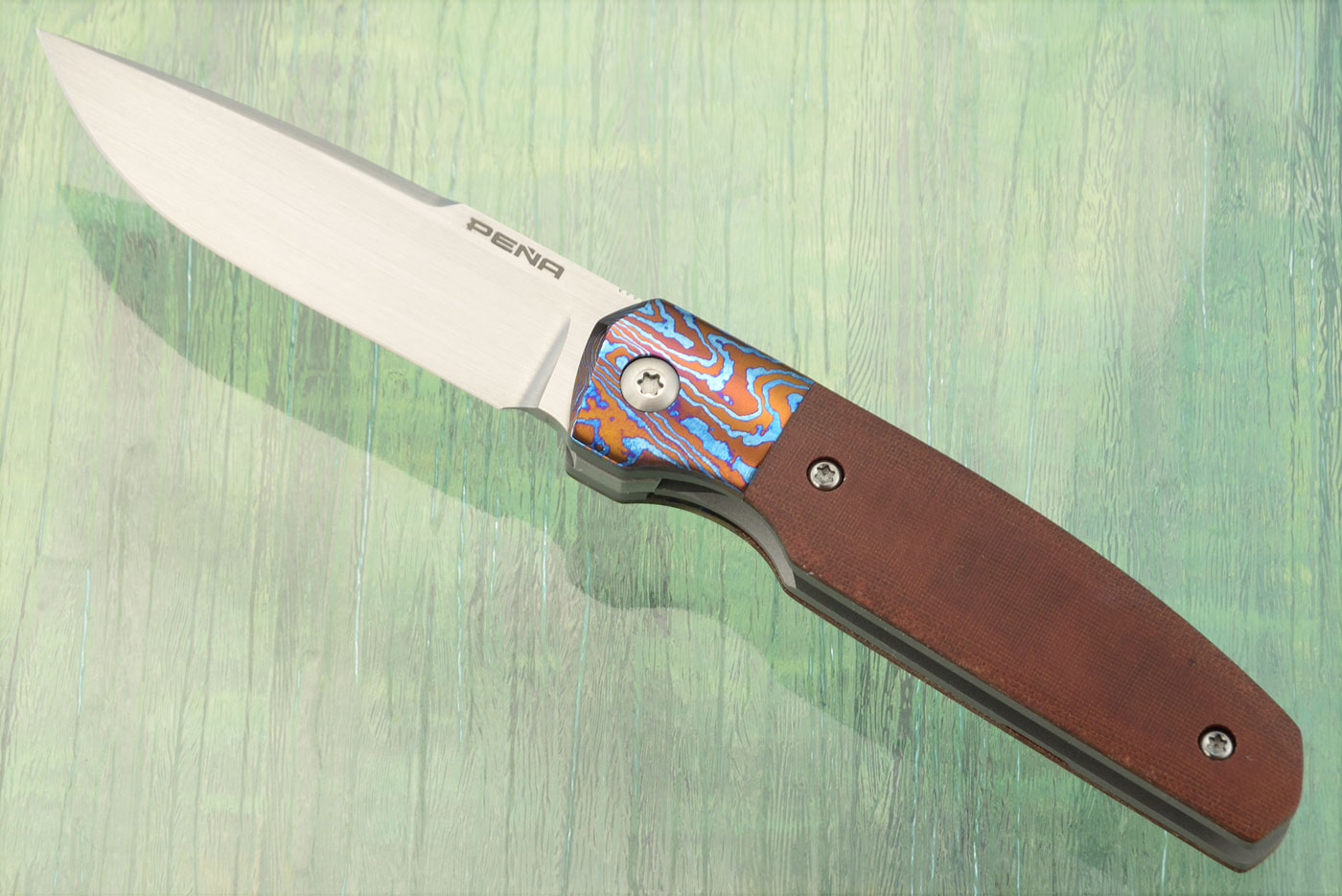 Cabarello Front Flipper with Micarta and Timascus - CPM-154