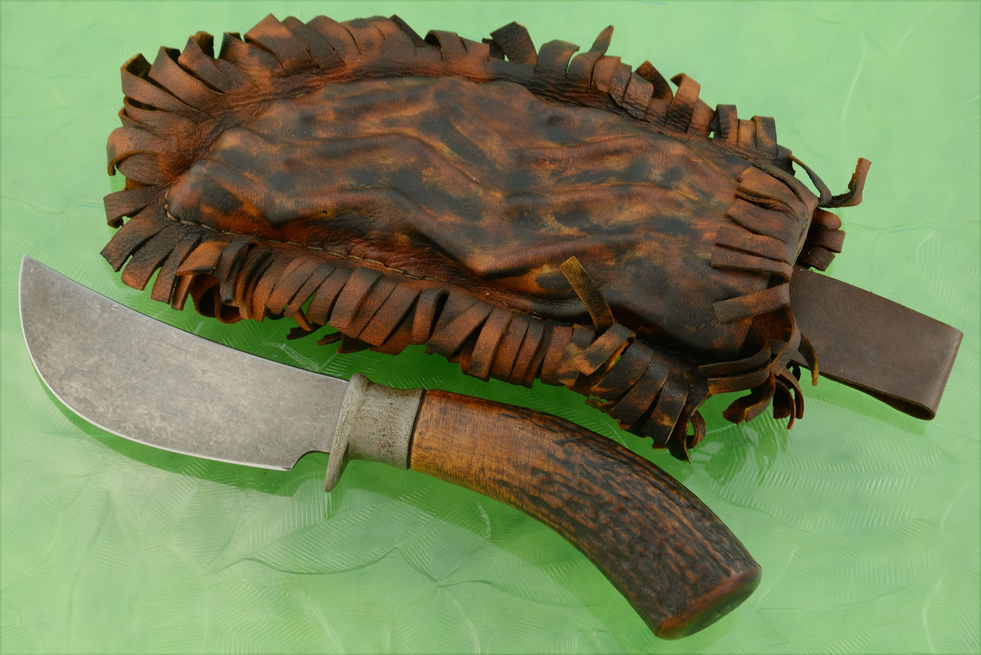 Upswept Skinner with Moose Antler and Wrought Iron