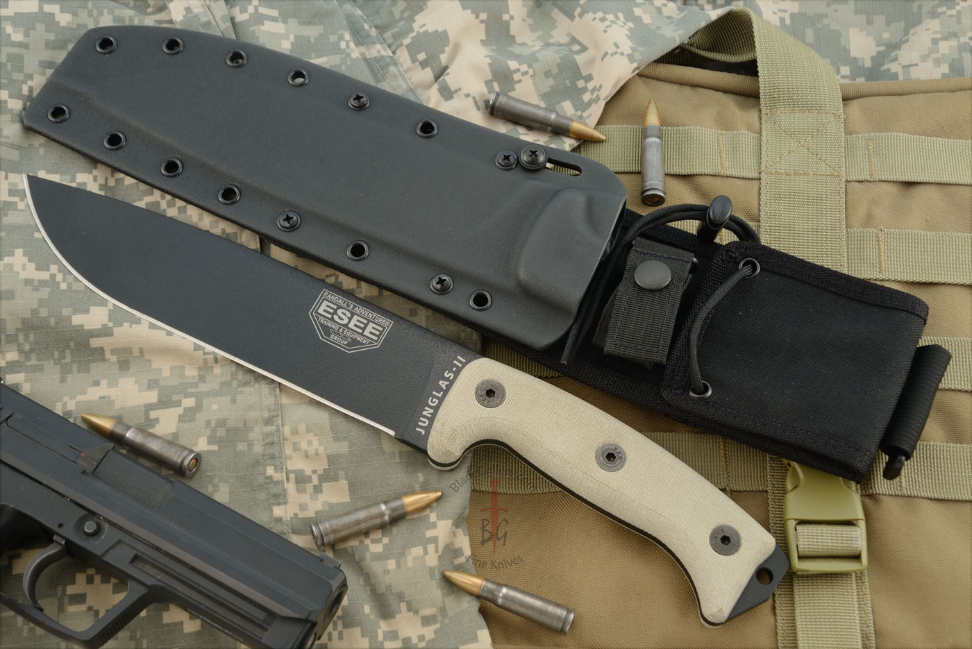 ESEE-Junglas-2 (JUNGLAS-ll-E) - Canvas Micarta, 1095 - Black