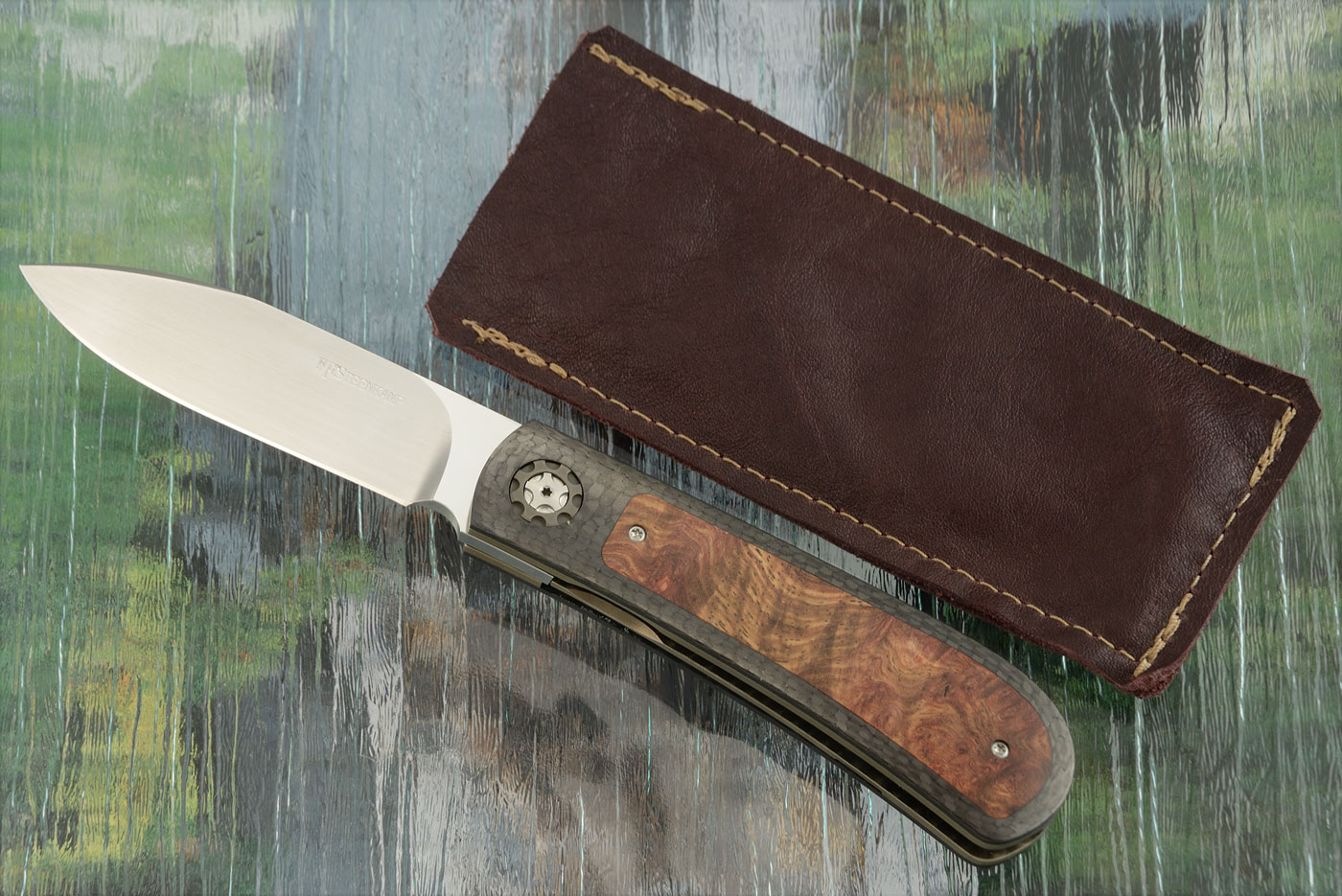 Zulu Front Flipper with Carbon Fiber and Mopane (IKBS) - M390