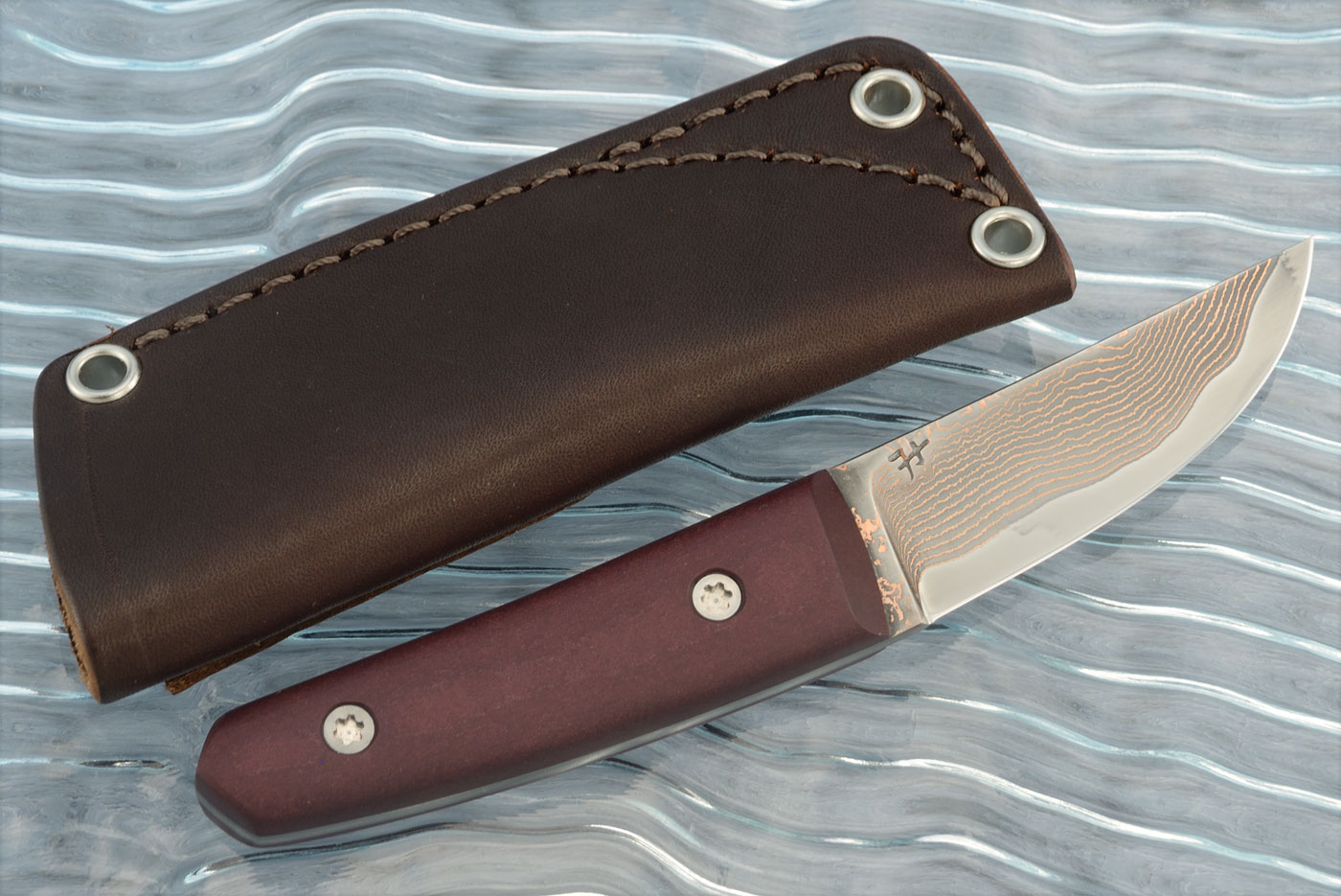 Kwaiken with Maroon Richlite - Copper San Mai