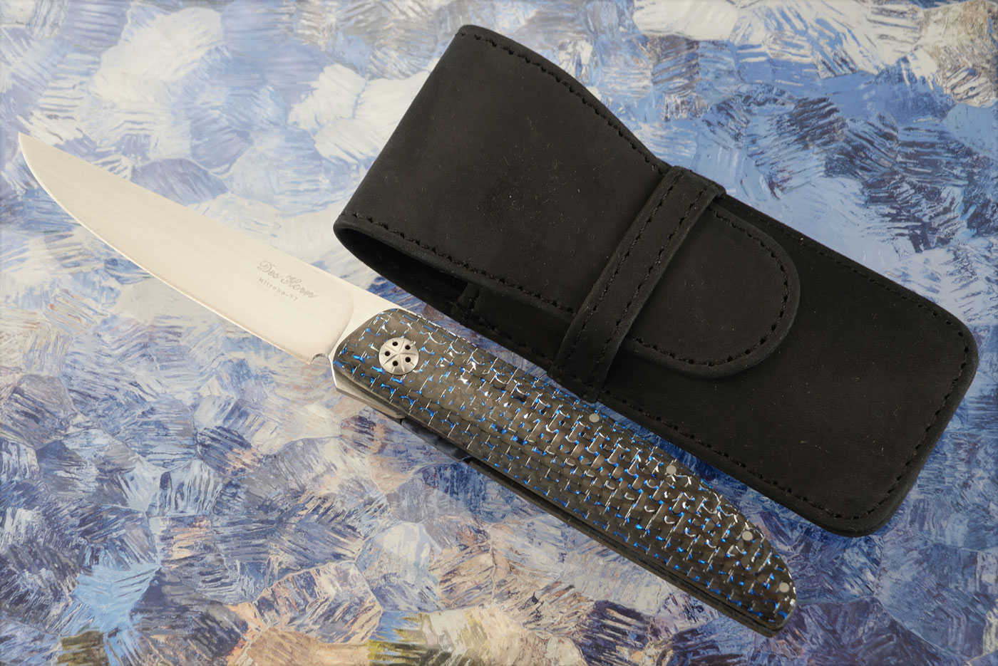 Model 450 Ultra-Light Front Flipper with Electric Blue Carbon Fiber - Nitrobe 77