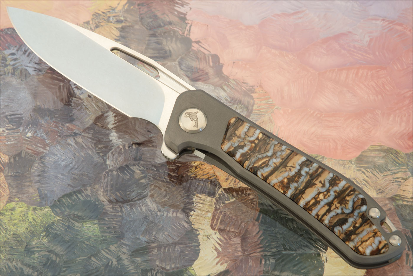 Orca 2.0 Frame Lock Flipper with Mammoth Molar Inlay - M390 - Serial 007