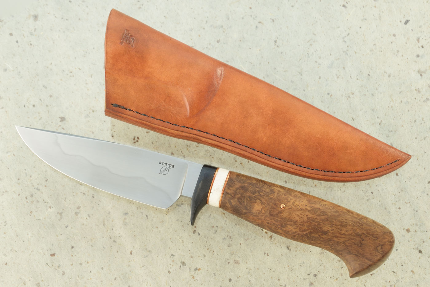 Gent's Hunter with Yellow Box Burl and Wrought Iron - 1075