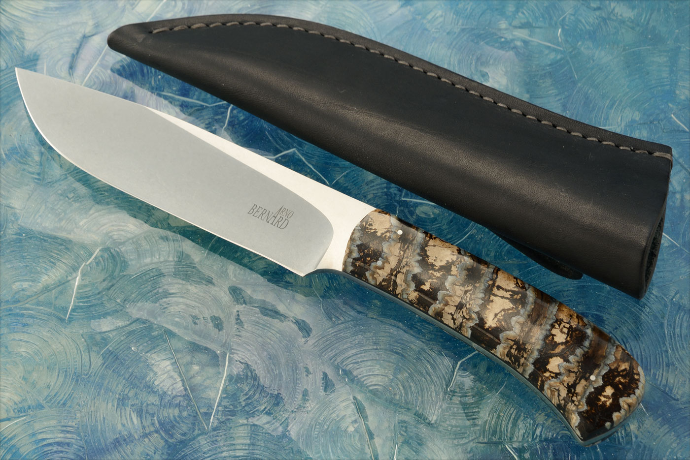 Large Drop Point Hunter with Mammoth Molar