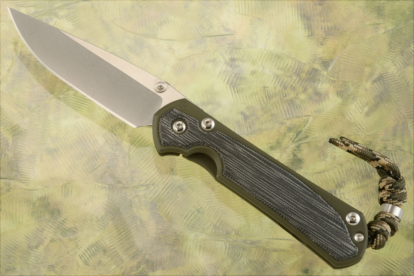 Small Sebenza 31 with Black Canvas Micarta and OD Green Ti - Magnacut