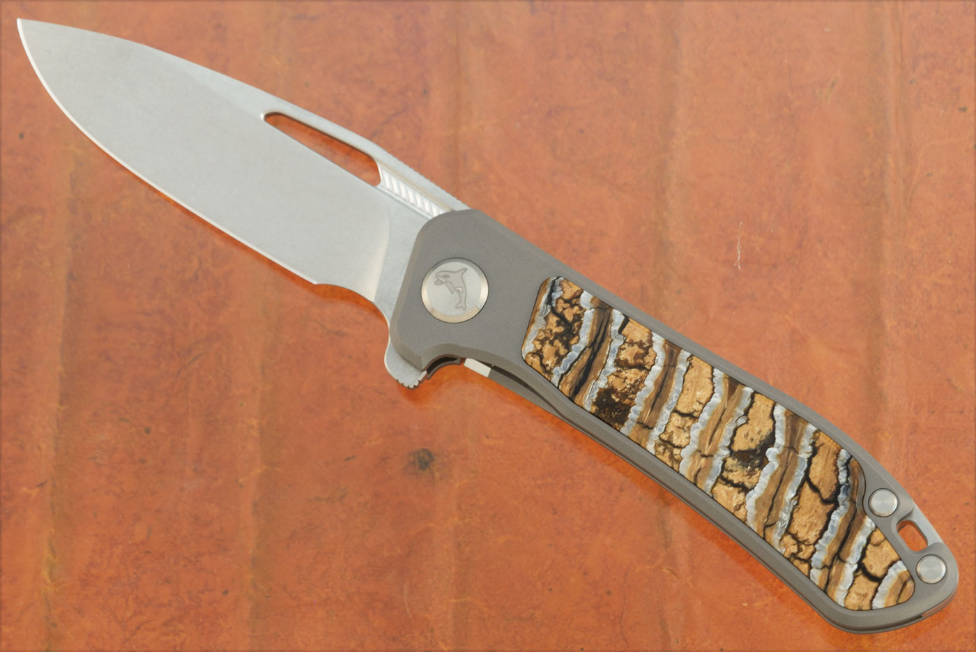 Orca 2.0 Frame Lock Flipper with Mammoth Molar Inlay - M390 - Serial 017