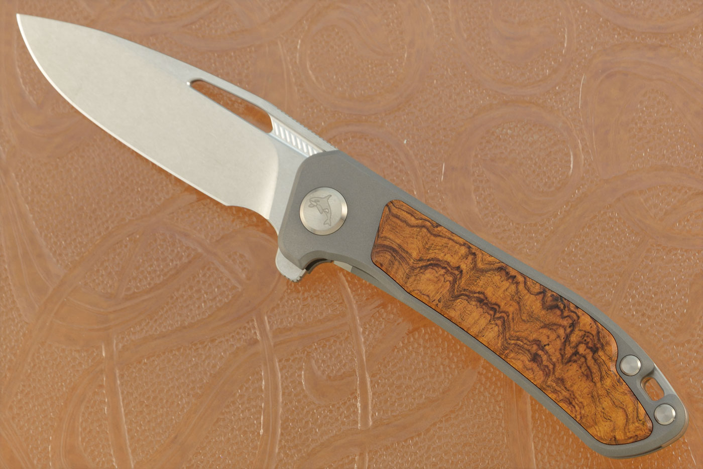 Orca 2.0 Frame Lock Flipper with Ironwood Inlay - M390 - Serial 018
