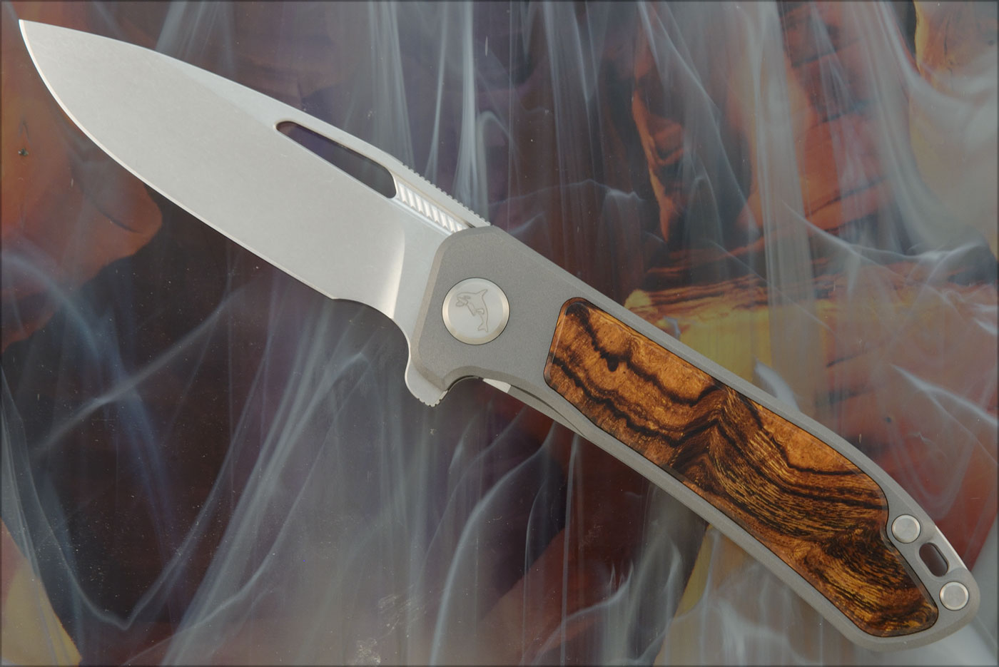 Orca 2.0 Frame Lock Flipper with Ironwood Inlay - M390 - Serial 019