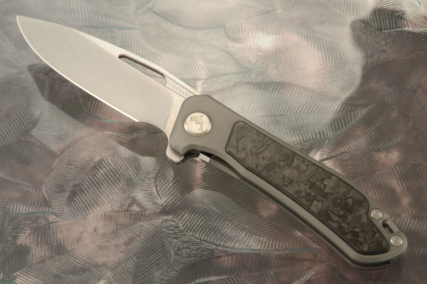 Orca 2.0 Frame Lock Flipper with Black TechnoCarbo Inlay - M390 - Serial 094