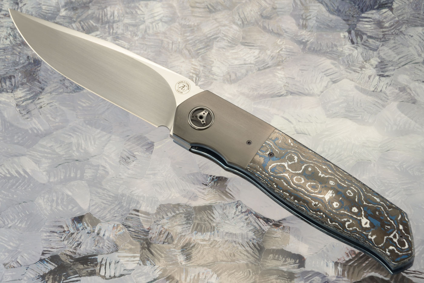 L36M Front Flipper with Frost FatCarbon and Zirconium (Ceramic IKBS) - M390