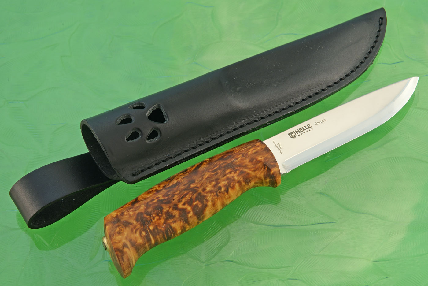 Gaupe Belt Knife with Masur Birch - H3LS San Mai