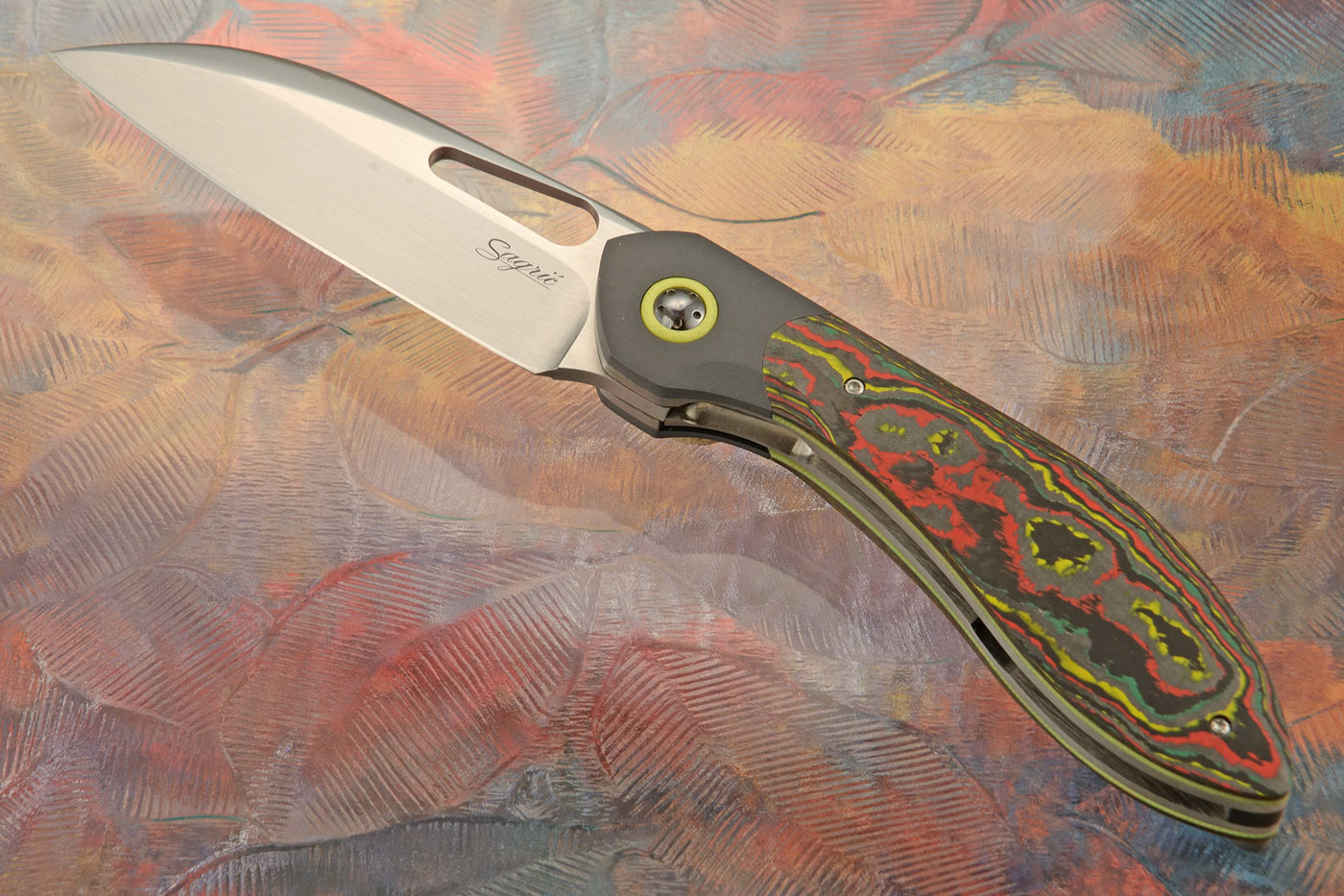 Mustang Folder with Rasta CamoCarbon and Zirconium - RWL-34