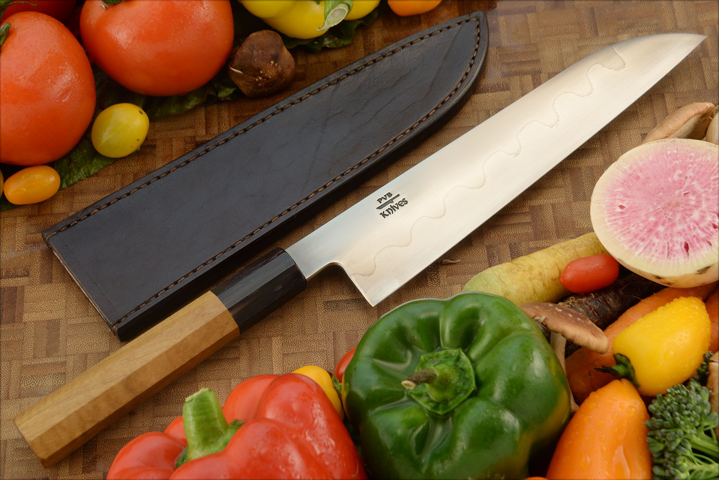 Honyaki Chef's Knife/Gyuto (8-1/3 in.) with Sneezewood and Oryx Horn - 1095