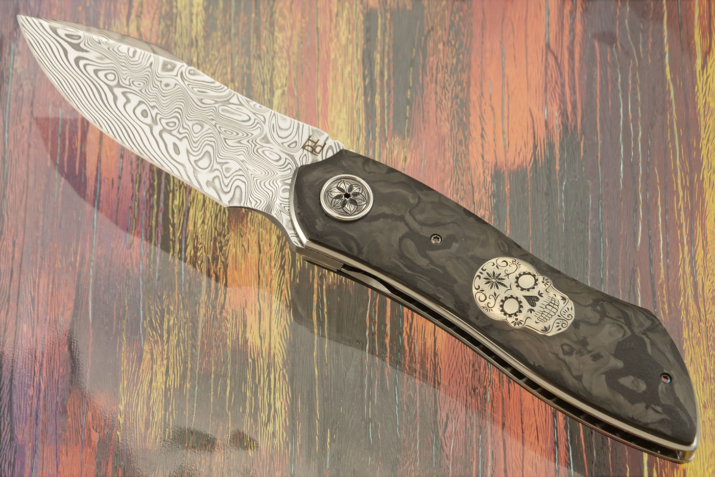 Calavera: Gostfin Front Flipper with Marble Carbon Fiber and Damasteel (IKBS)