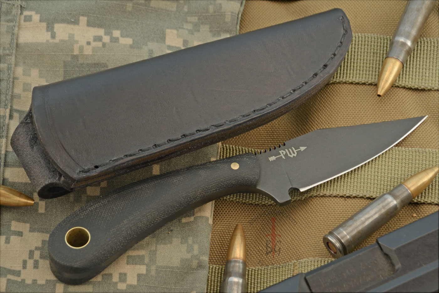 Guide Knife with Black Micarta - 80CrV2