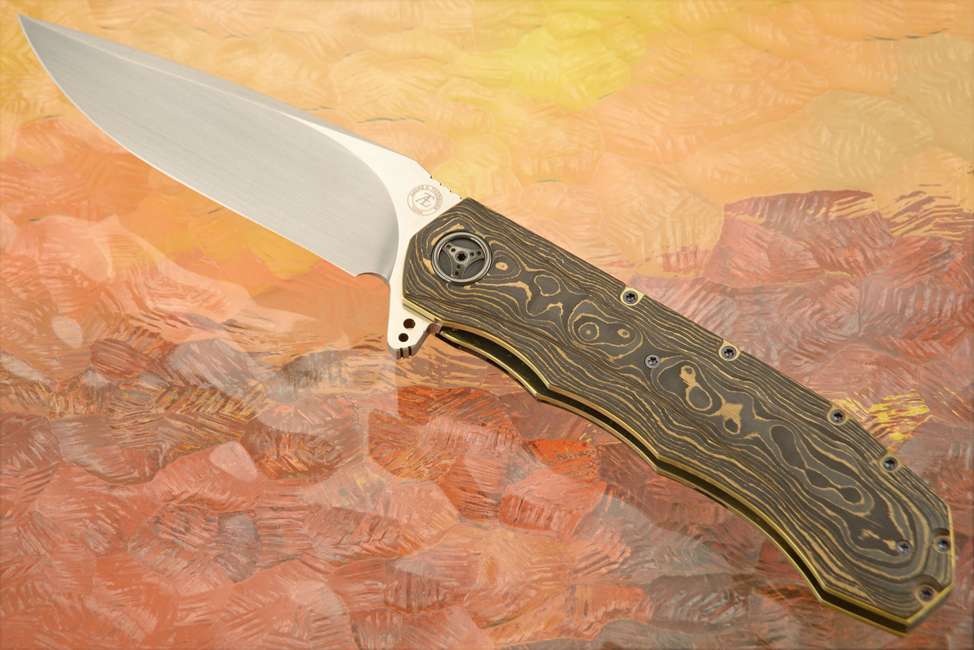 L51 Flipper with Gold Camo FatCarbon (Ceramic IKBS) - M390