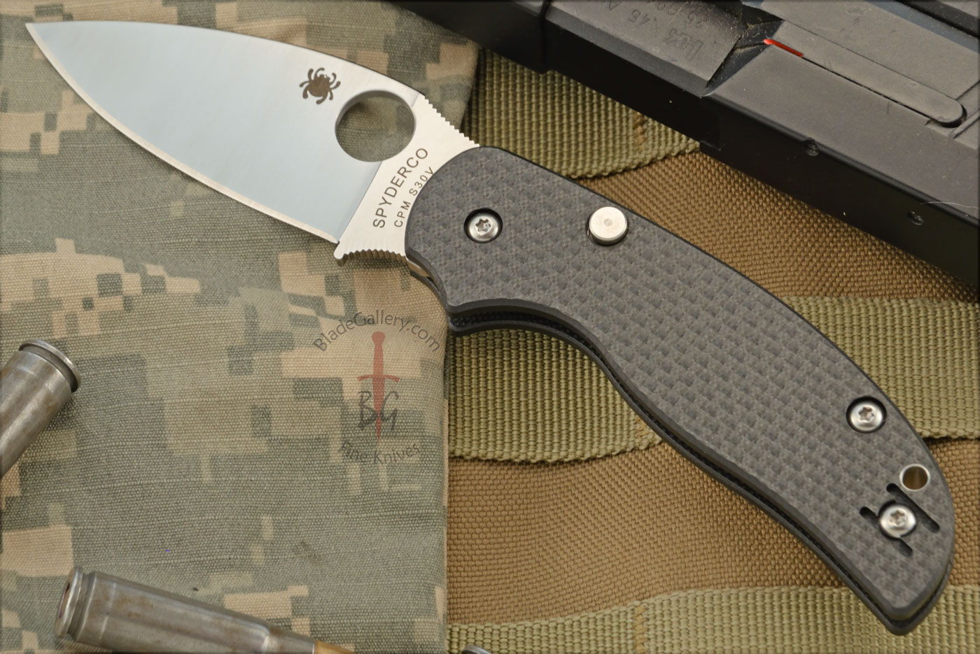 Sage 6 - Button Release Compression Lock with CF/G-10 - CPM-S30V (C123CFBCLP)