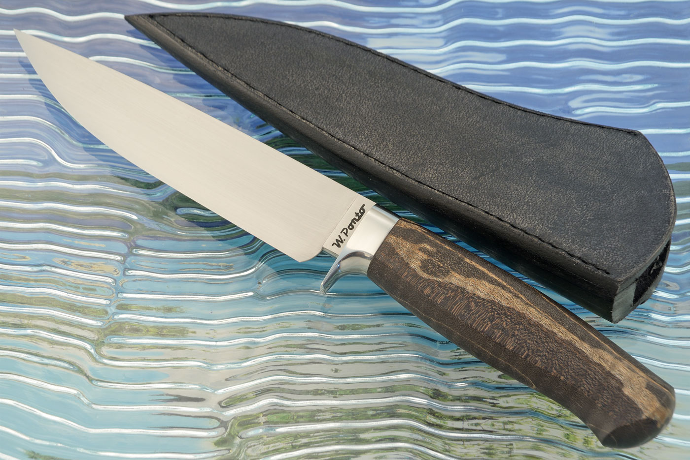 Forged Field Knife with Curly Maple