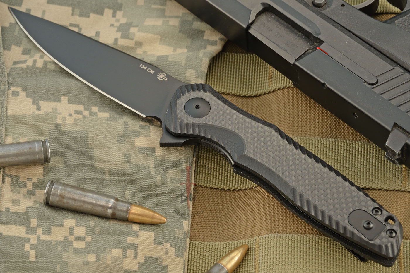 Poros Flipper with G-10/Carbon Fiber - 154CM (SFBL11CF)