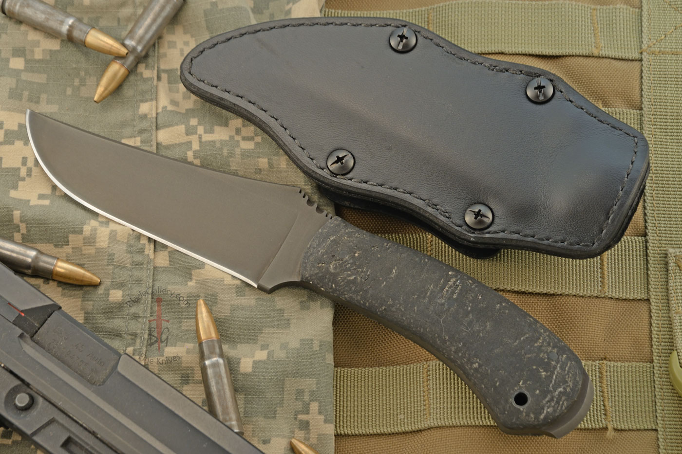 Crusher Belt Knife with Rubber
