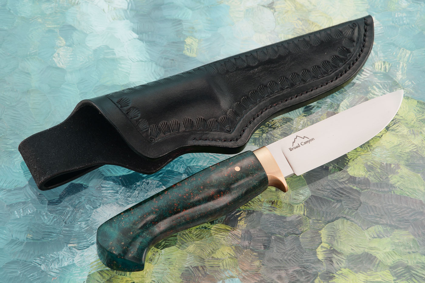 Drop Point Hunter with Black Ash Burl