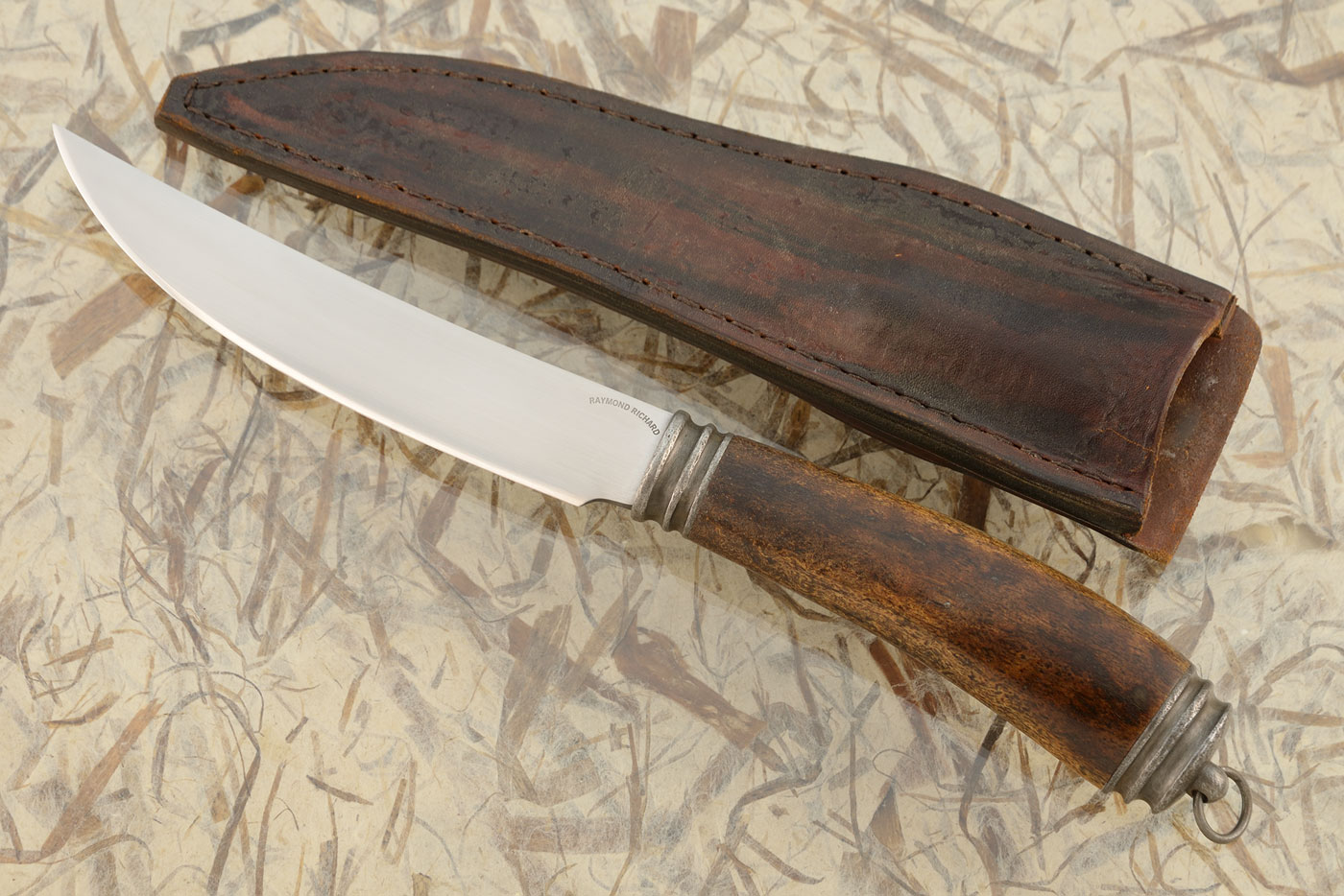 Frontier Camp Knife with Steller's Sea Cow and Wrought Iron