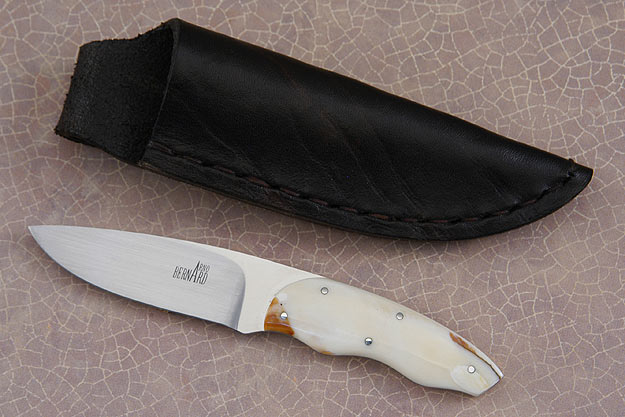 Three Finger Drop Point with Warthog Tusk