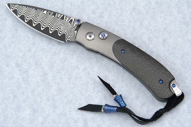 Attaché with Carbon Fiber and Damascus - B09 CTD