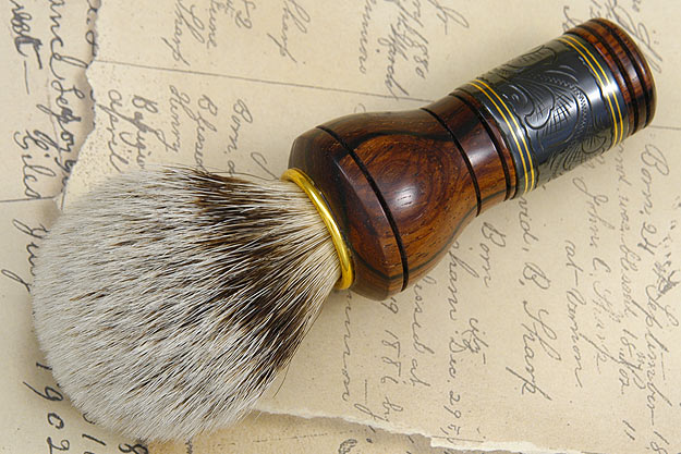 Engraved Badger Bristle Shaving Brush