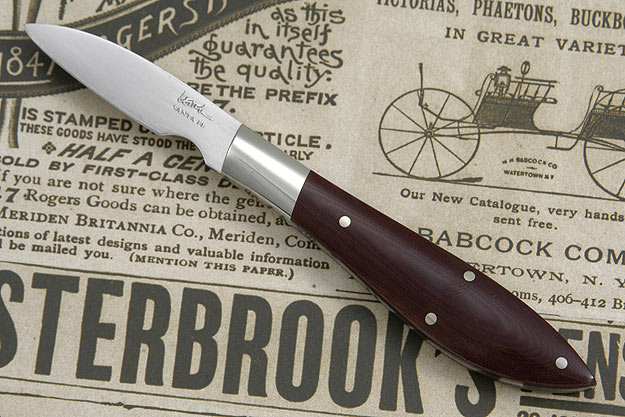 Burgundy Micarta Paring Knife