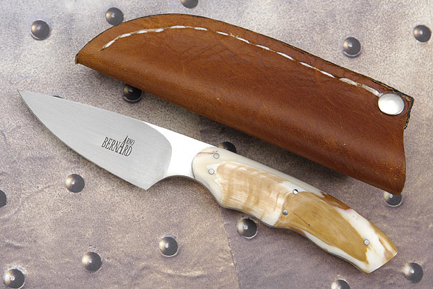 Drop Point Three Finger Hunter with Warthog Tusk