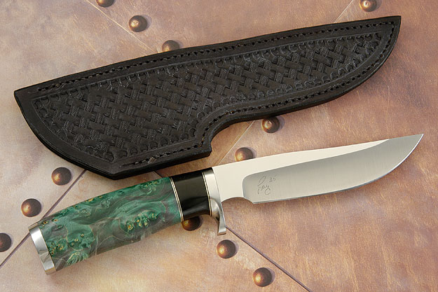Classic Hunter with Green Box Elder Buffalo Horn (35th Anniversary Knife)