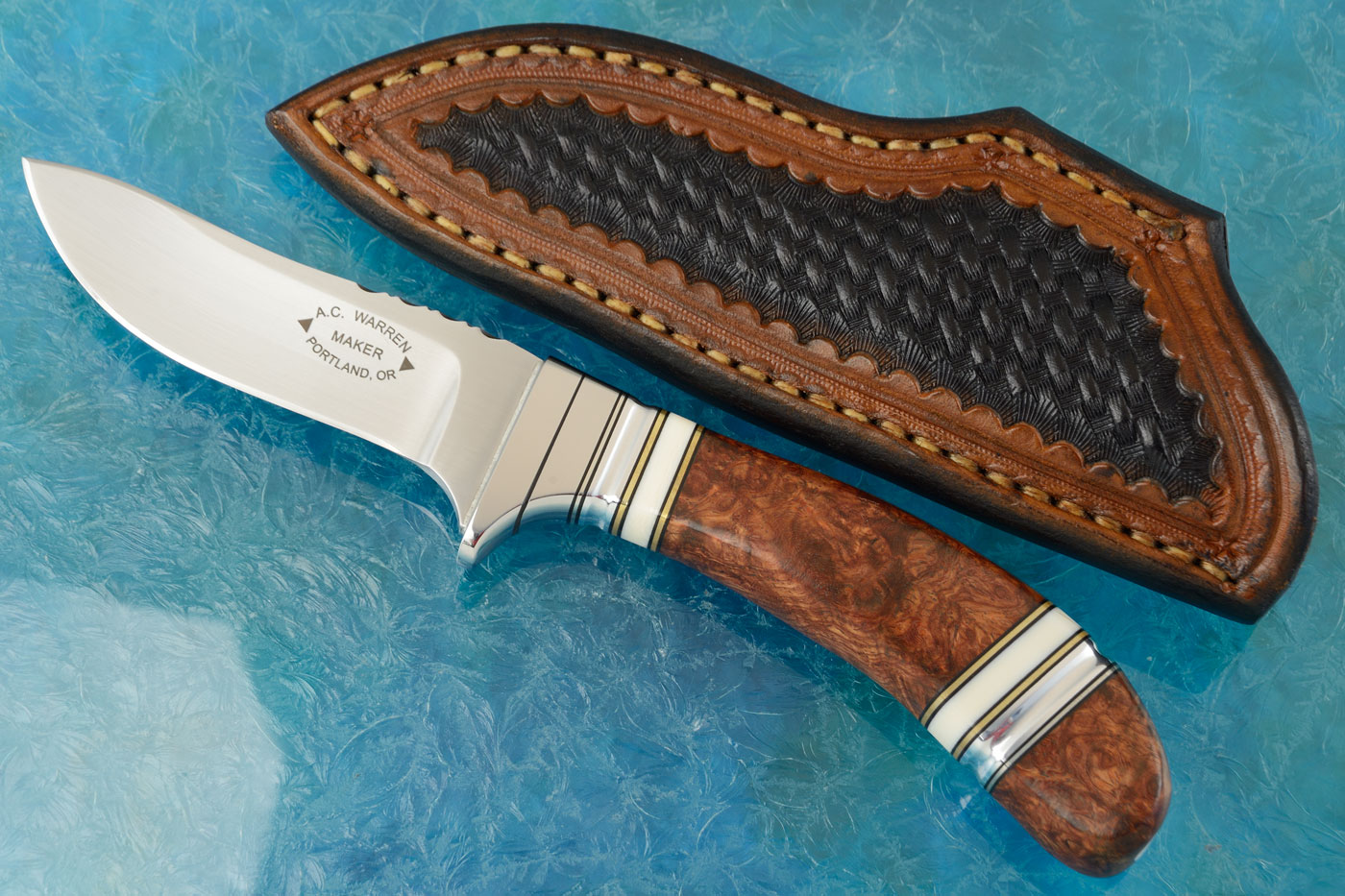 Humpback Skinner with Amboyna Burl