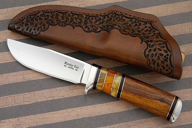 Clip Point with Ironwood and Amber