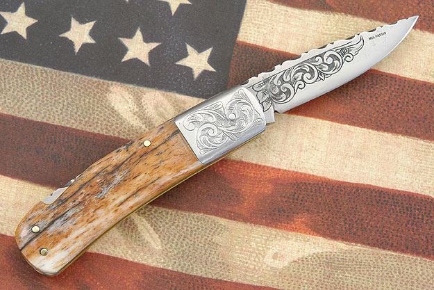 Engraved Giraffe Bone Folder