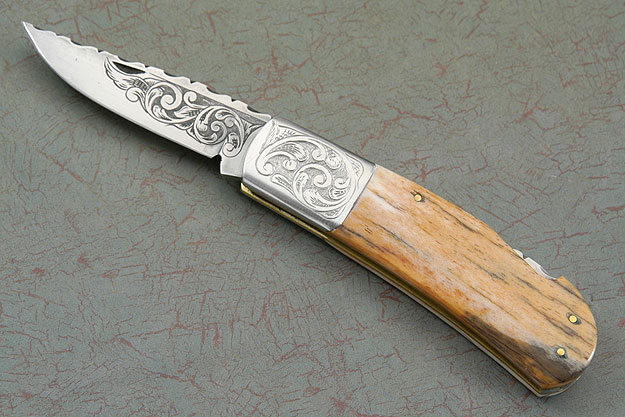 Engraved Giraffe Bone Folder