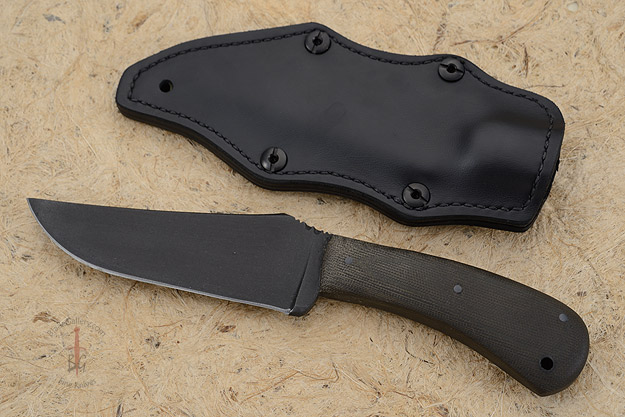 Belt Knife with Green Micarta